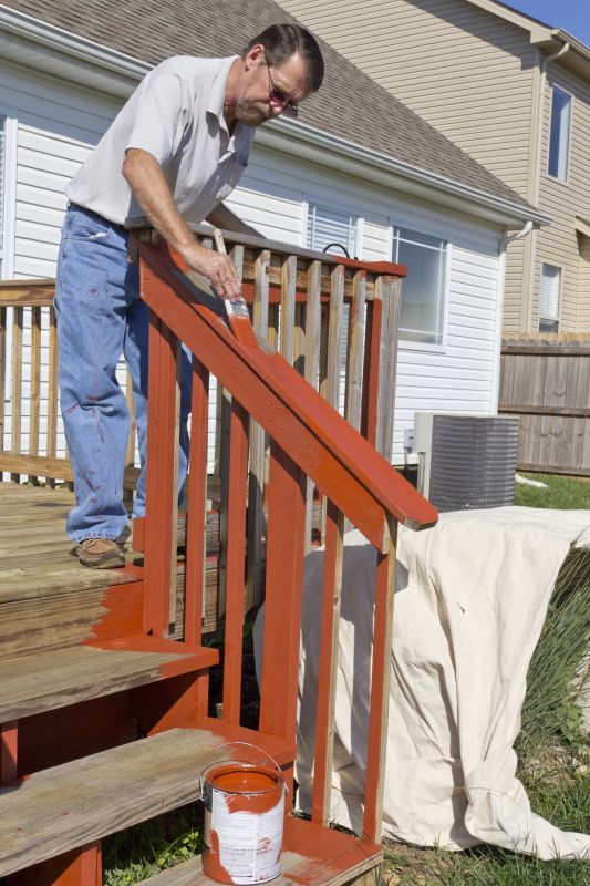 Deck Railing Staining